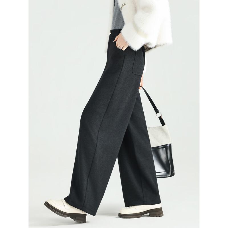 Mengshuya Winter High-Waist Relaxed Fit Pants for Pear Shapes