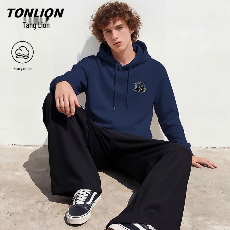 TonLion Men's Heavyweight Casual Hooded Sweatshirt