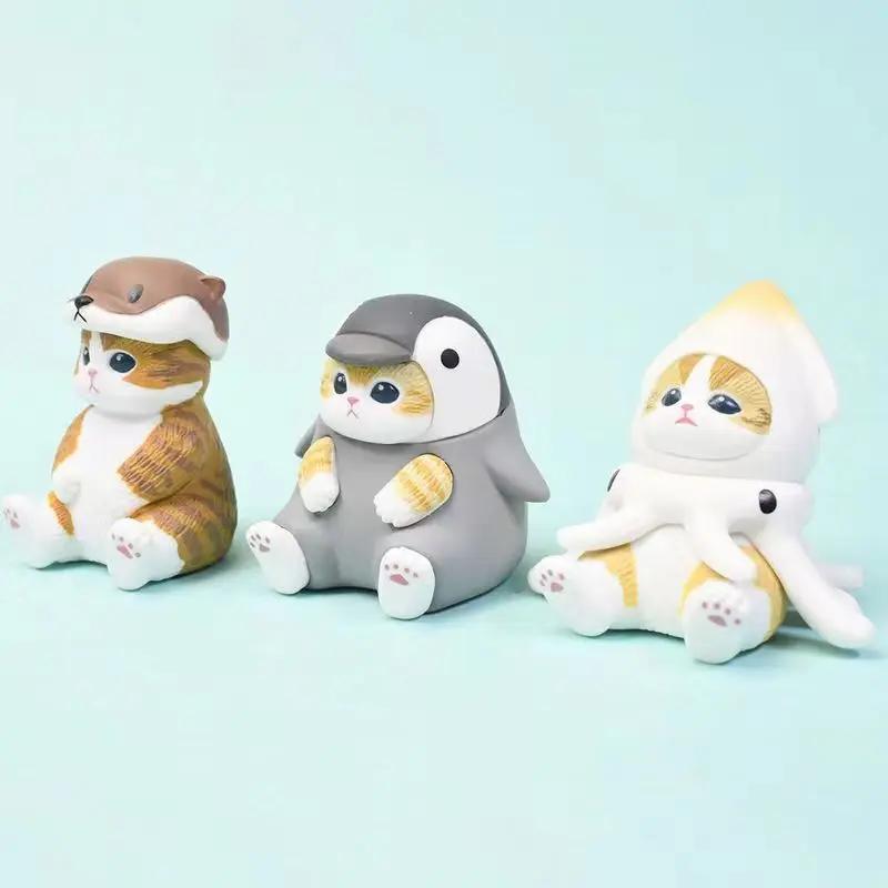 1Pc Random Send Mofusand Cat Blind Box Shark Cat Figure Toys Cos Marine Organism Dolls Blind Bag Decoration Kids Christmas Gift
