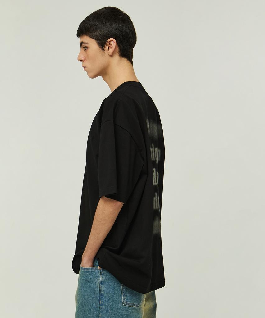 Mc Wood Gun Swagver 3547 Back Art Oversized Black Short Sleeve Tee