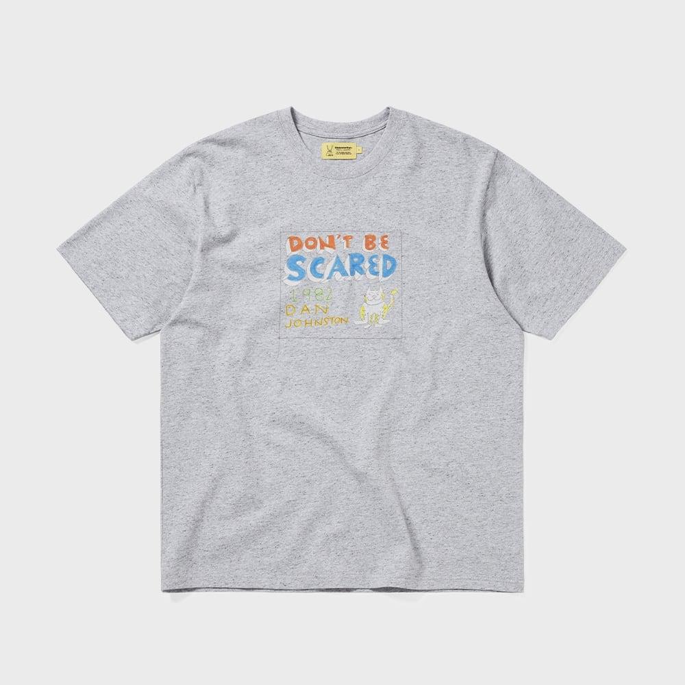 

ThIs Is Never That Tnt Daniel Johnston Scared Tee Heather Grey L
