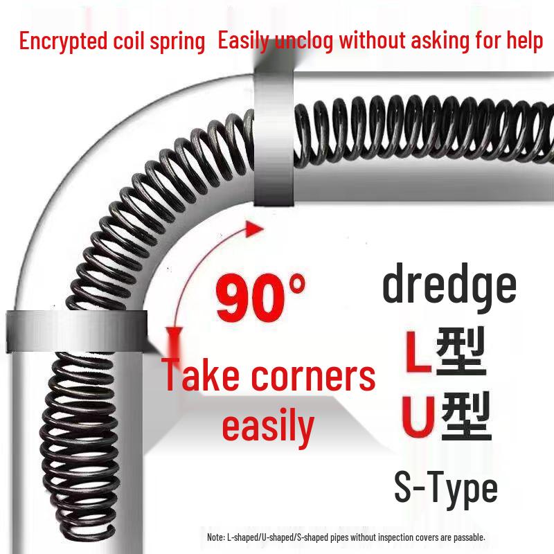 Electric Pipe Dredging Drill for Toilets, Kitchens, and Floor Drains