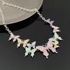 God of atmosphere! Super Immortal Summer Colored Butterfly Collarbone Chain Year Design Necklace Necklace