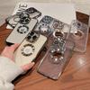 Luxury Plating Charm Logo Hole Hollow Case For iPhone 14 13 11 12 Pro XR X XS Max 7 8 Plus SE3 Soft Transparent Shockproof Cover