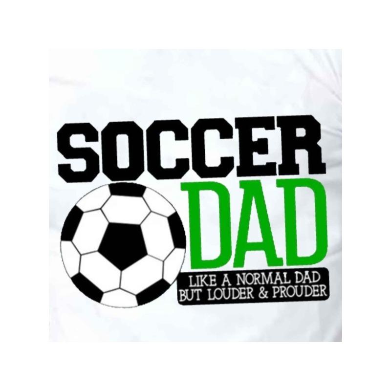 European Size Men's Soccer Dad T-Shirt - Funny "But Cooler Dad" Slogan & Soccer Print, Soft Breathable Preshrunk -like Fabric