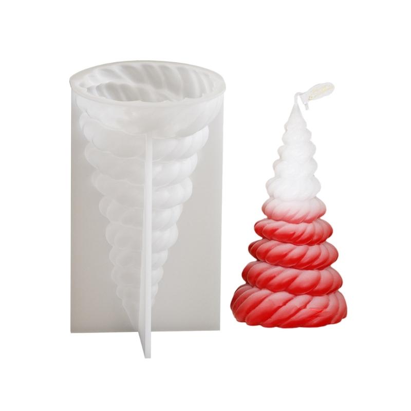 

Flexible Silicone Mold Wrinkled Christmas Tree Candle Molds Scented Aromatherapys Making Mould Handmade Ornament Mould 1