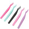 Stainless Steel Angled Eyebrow Tweezers: Multipurpose Makeup Tool for Eyelash Removal and Repair