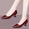 sapatos femininas women classic wine red spring slip on square heel shoes for sexy party lady office work shoes ab665