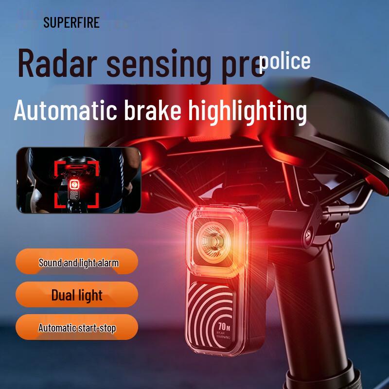 SupFire BTL501 Smart Bicycle Tail Light with Radar & Brake Sensor