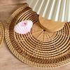 Hollowed Out Nordic Woven Wall Hanging Bamboo Woven Rattan Wall Basket Decor Delicate Workmanship Desktop Decoration