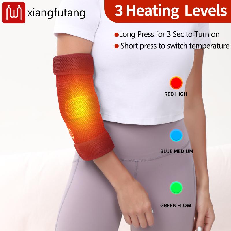 Electric Heated Elbow Massager Usb-Powered Joint Stiffness Pain Ease Tendonitis Tennis Elbow Relief Adjustable Fit Fits Arm Calf