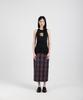Cotton Rivers Club Checked Long Skirt (Blue)