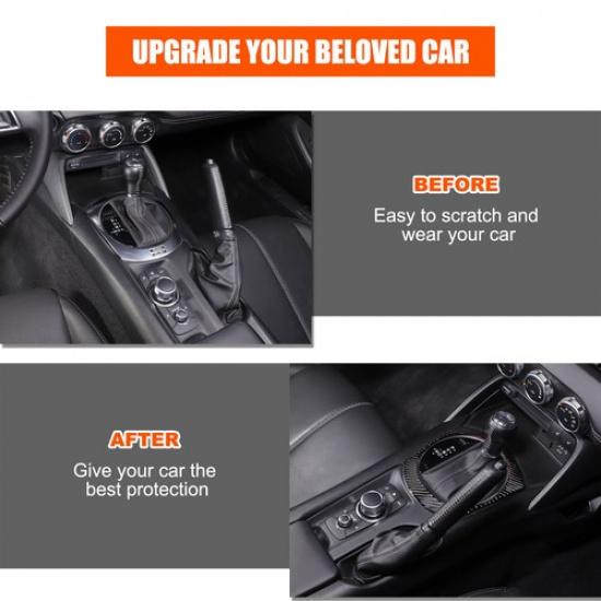 Soft Carbon Center Gear Trim Sticker For Mazda MX-5/Fiat 124/Abarth 124 AT 16+
