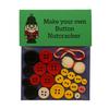 DIY Button Nutcracker Craft Kit Christmas Button Ornament Making Set Handmade Nutcracker Hanging Decoration for Home Party Decor