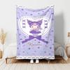 1pc Blanket Sanrio Kuromi2 Print Design, Lightweight Blanket for Sofa, Bed- Soft &Warm, Gift for All Seasons Like Christmas, Halloween