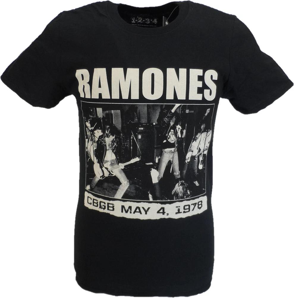 Unisexs Black Official Ramones GBGB 78 T Shirt S
