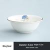 Elegant Gold Rim Blue Floral Ceramic Tableware Set