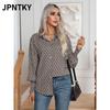 JPNTKY Women's Fashion Casual POLO Neck Long Sleeve Blouses & Shirts
