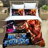 Set Biancheria da Letto Gioco 3D B-blox Frutta Singolo Stampato Piumone Copripiumone Copriletto Federa Cuscino Set da 3 Pezzi Dimensioni Bambini Adulti
