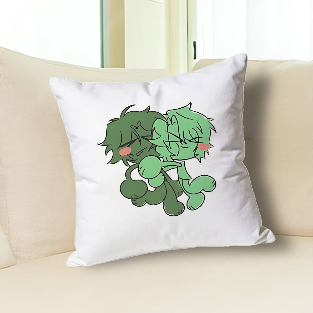 M-Morro and L-Lloyd Garmadon Polyester Printed Pillow Cover Square 30 40 45 50 60 65 cm Soft for Sofa Bed Car Home Decor