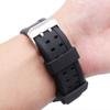 Watchband 23mm Silicone Watch Band Strap Men Sport Waterproof Black Watchbands For Luminox Accessories Stainless Steel Black Silver Buckle