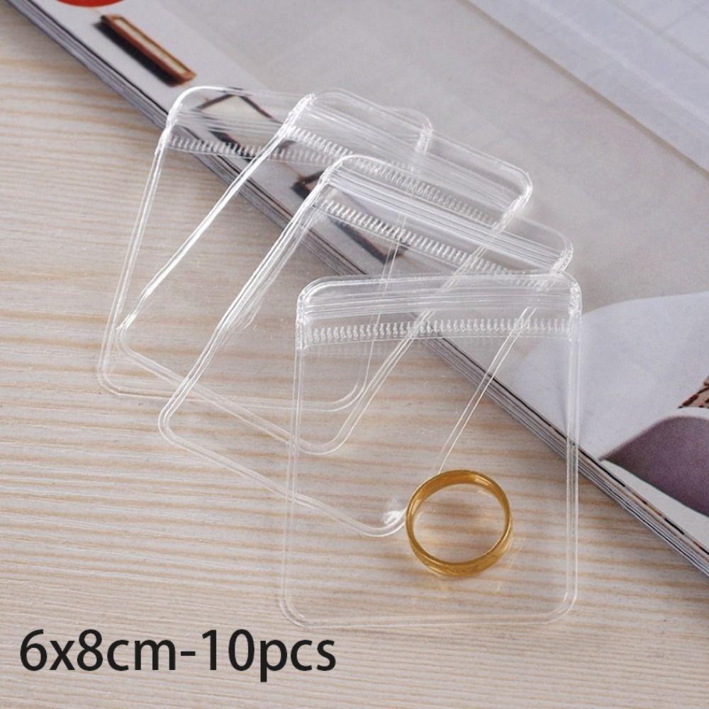 10pcs Bracelet Sealed Bag Thickened Zip Lock Pouches New PVC Zipper Bag