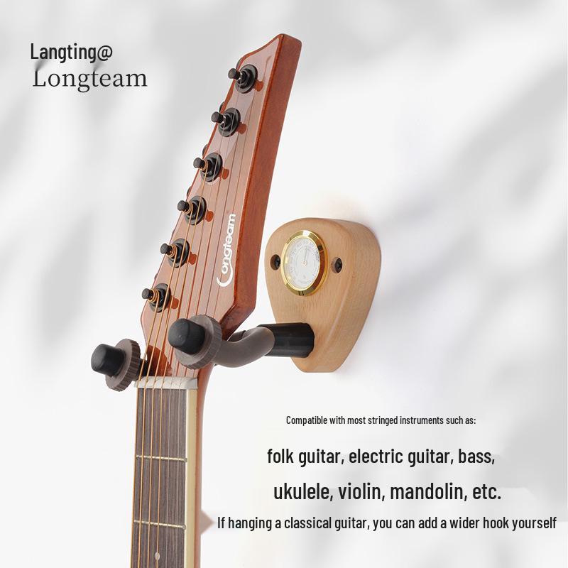 Multi-Instrument Wall Mount with Hygrometer for Guitar, Ukulele, Violin, Mandolin, and Bass