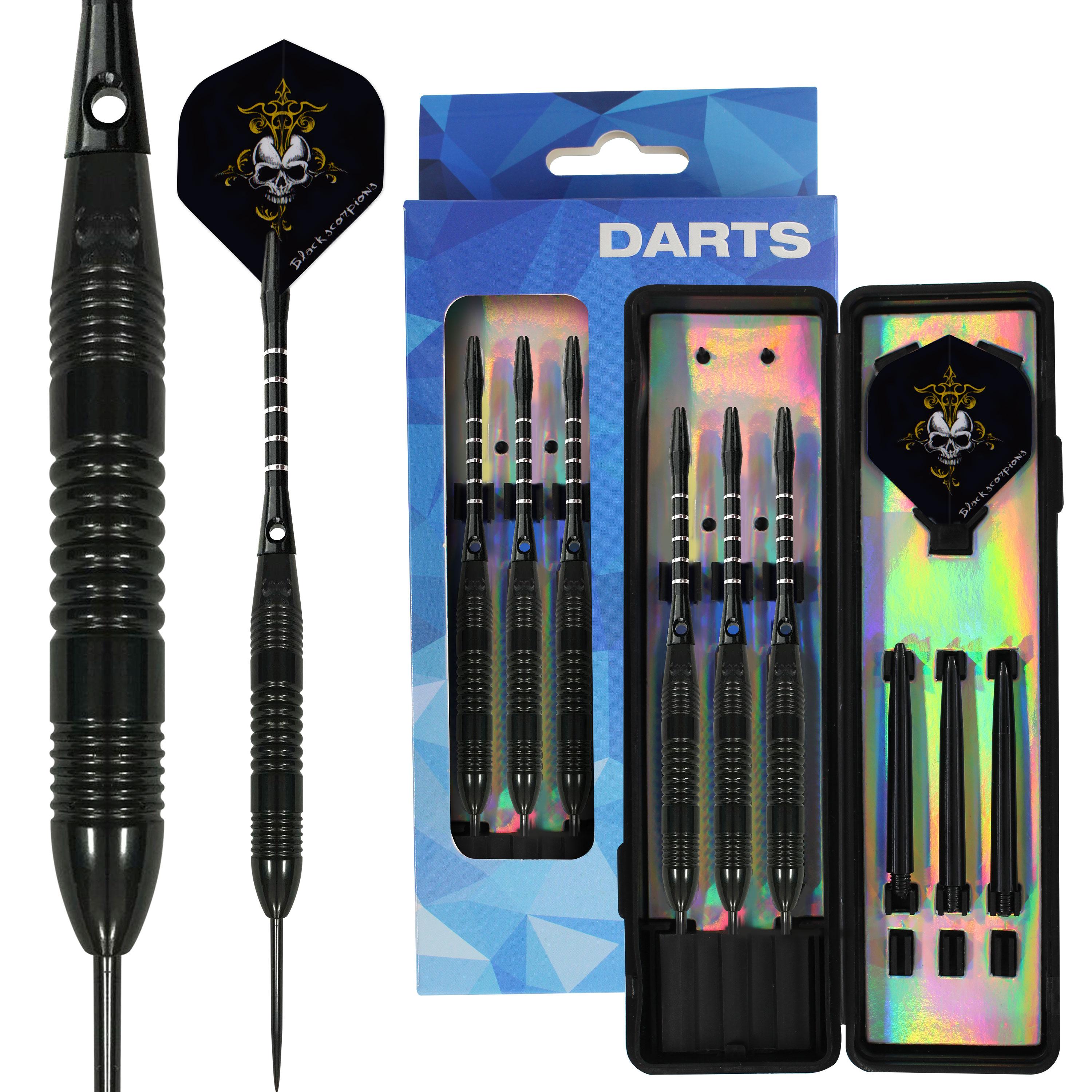 24pcs Iron Dart Set 24g Darts Steel Tip Durable with Fair Price чёрный
