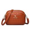 Fashi High Quality Crocod Pattern Women Leather Shoulder Bag Brand Designer 2 Layers Handbag Luxury Small Female Crossbody Sac