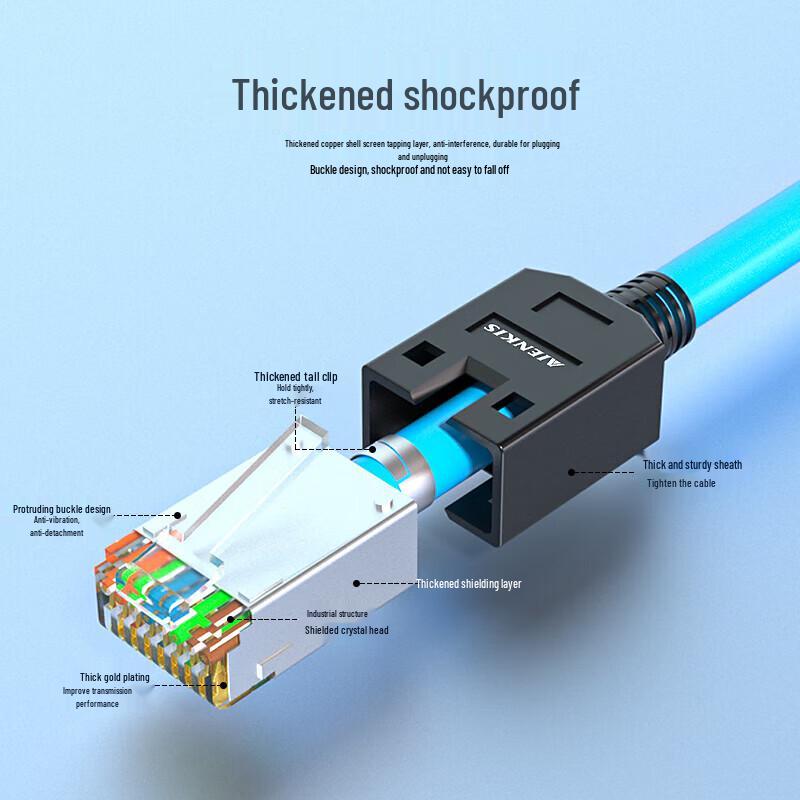 AIENKIS High-Flex Cat 6a Industrial Ethernet Shielded Drag Chain Cable