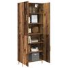 Wall Mounted Highboard Reclaimed Wood Look 69.5 x 34 x 180 cm Engineered Wood