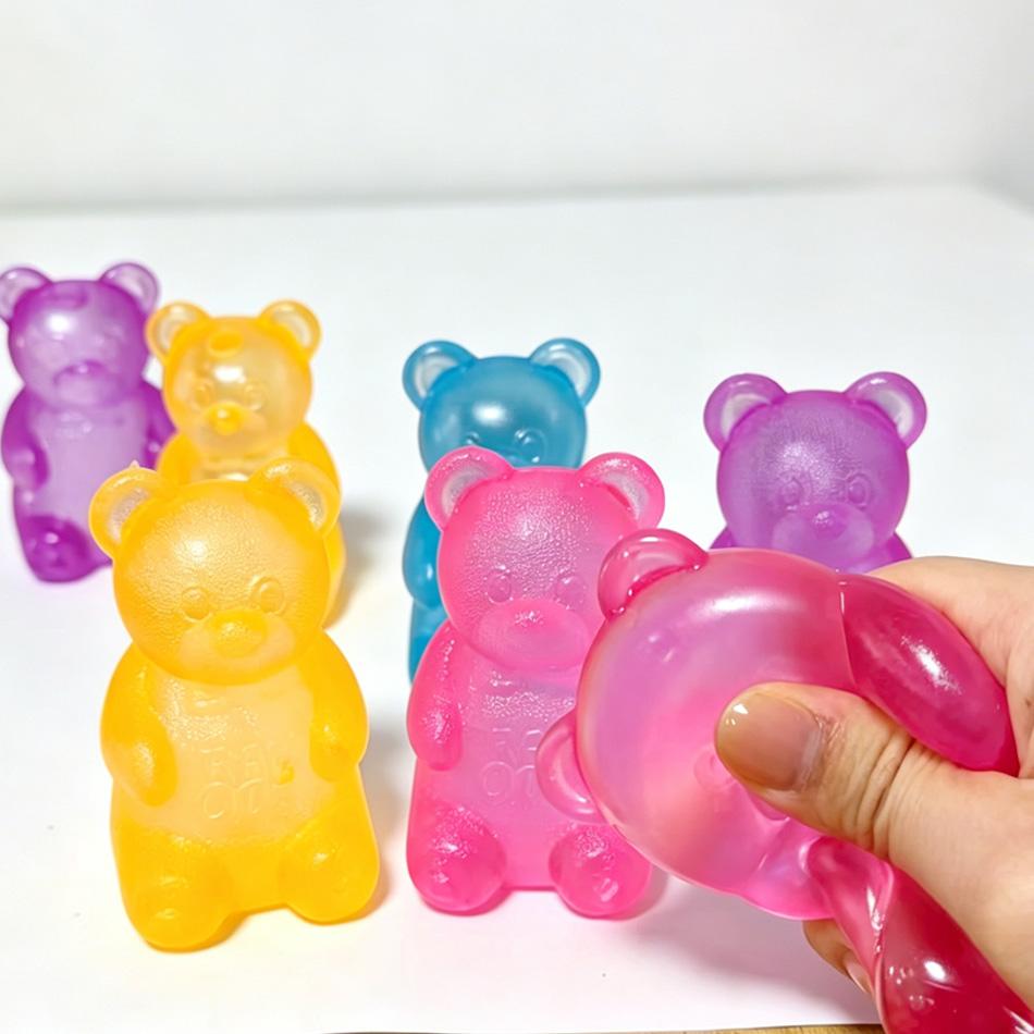 Little Bear Maltose Pinch Stress Relief Ball - Music-Triggered Stress Relief Toy with Slow Rebound for Therapeutic Relaxation