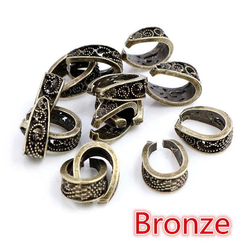 

20pcs 14x10mm Baroque Style Pendant Pinch Bail Clasps Necklace Hooks Clips Connector For Jewelry Findings Accessories DIY бронзовый