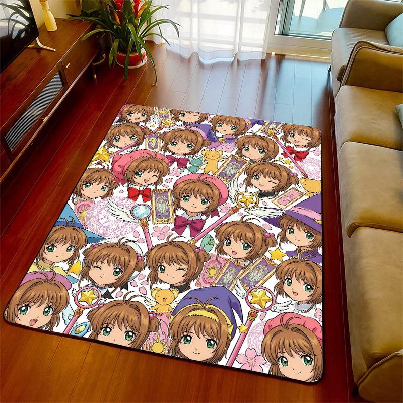Cardcaptor Sakura Carpet Rug Anime Floor Mat Soft Surface Anti Slip Bottom for Living Room Bedroom Decor -QJY