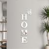 Englische Buchstaben "HOME" 3D Schmetterling Acryl Spiegel Wandaufkleber - Selbstklebende DIY Dekoration für Wohnzimmer.