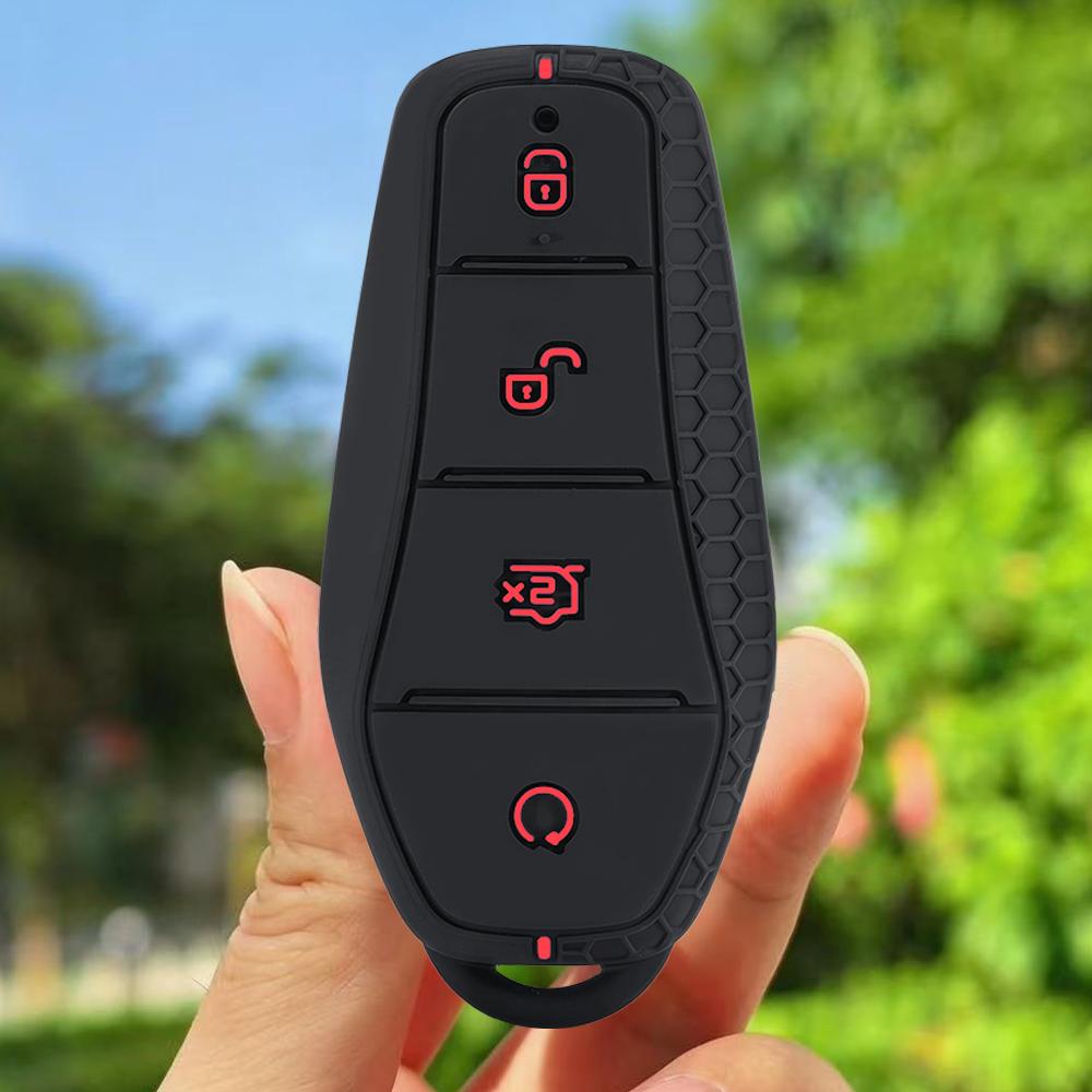 Silicone Car Remote Key Cover Holder Chain Key Case For Byd Atto 3 Han Ev Dolphin Song Pro Max Tang Dm Yuan Dolphin E2 Qin Plus