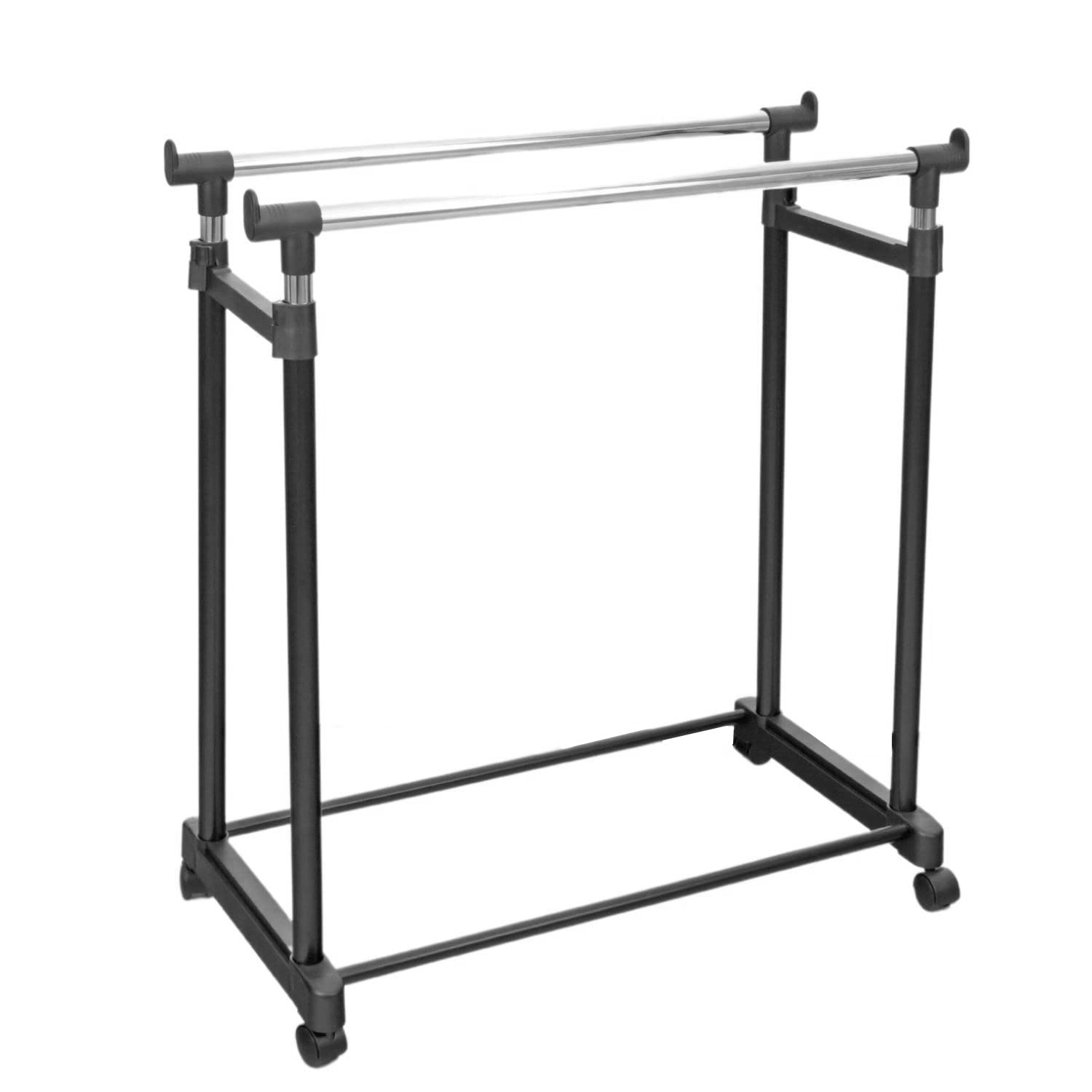 

[Amazon.co.jp Exclusive] Wahei Freiz Style Lab AMJ-0718 Parallel 2-Tier Telescopic Clothes Rack with Height Adjustment and Locking Function