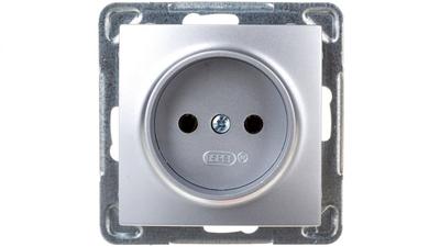 Impresja Single Socket B/U Silver Gp-1Y//18