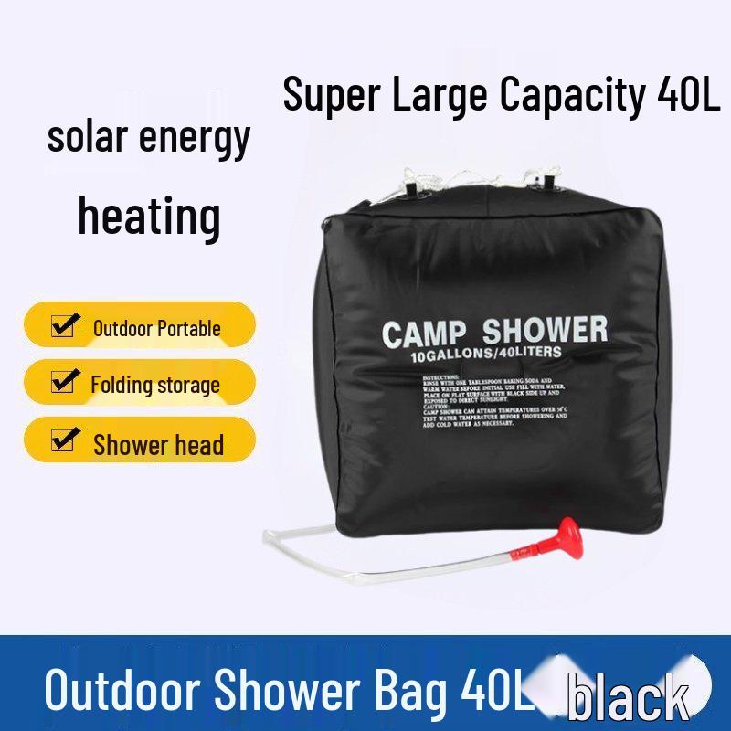 Portable Solar-Heated Outdoor Shower Bag - 20L Foldable Water Storage for Camping