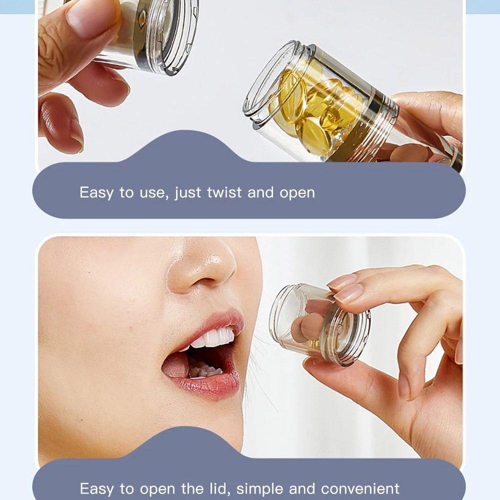 Mini Weekly Pill Organizer Box Reusable Daily Pill Box Jewelry Storage Box  Vitamins & Supplements
