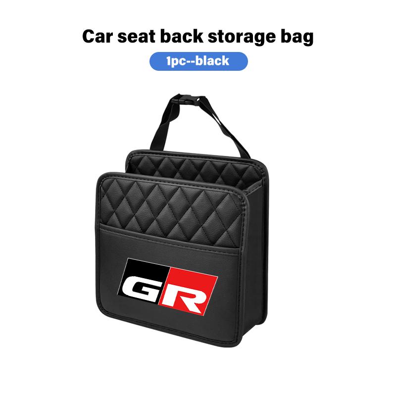 

Car Back Rear Organizer Seat Elastic String Storage Bag Pocket Auto Organizer Interior For Toyota GR Sport Camry Prius Auris