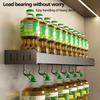 Wall Mounted Kitchen Spice Storage Seasoning Bottle Storage Rack Kitchen Storage Wall Shelf Organizers Hanging Hook Rack