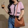 Women Soft PU Leather Hobo Crossbody Bag, Large Capacity Casual Shoulder Purse, Lightweight Adjustable Strap Tote Bag for Daily Travel Work