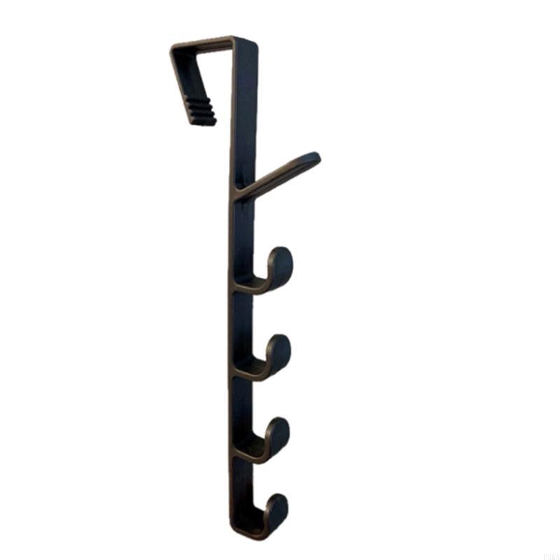 

Door Hanger Hook Rack with 5 Hooks for Hanging Clothes Over The Door Towel Rack чорний