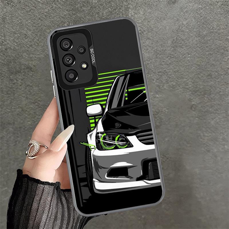 Simple Japanese Sports Cars Pattern Soft Phone Case for Samsung A17 A16 A15 A14 A13 A57 A56 A55 A54 A53 A37 A36 A35 A34 A33 A26