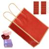 10Pcs Kraft Paper Bag   Snacks Shopping Present Gift Bags With Handles for Wedding