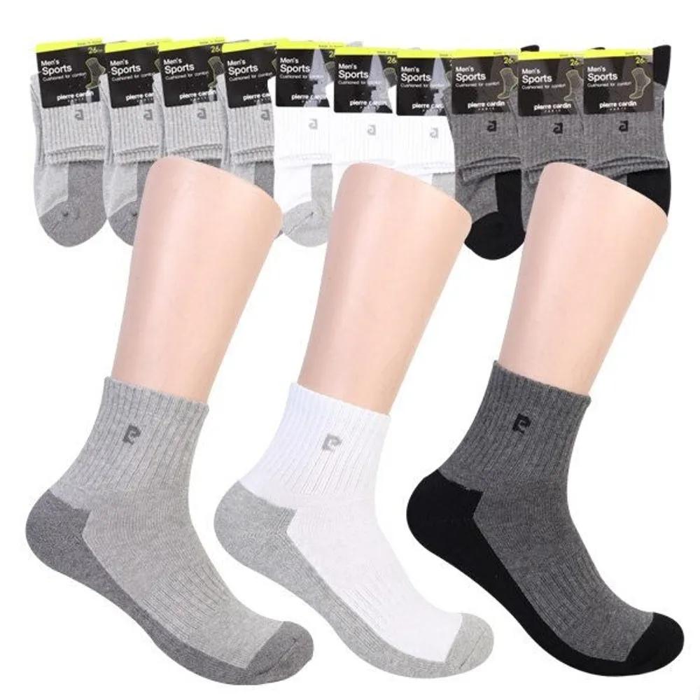 Pierre Cardin Men s Sports Pile Socks Two-Tone Pile Ankle Socks 10 Pairs PC Two-Tone File Short Neck 10 Pairs 26cm