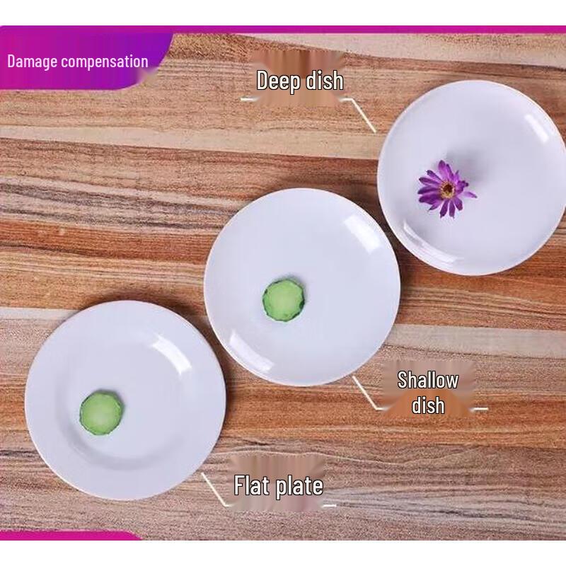 Huibang Melamine 10-Inch Round Buffet Dinner Plates