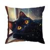 Black Cat With Golden Butterflycushions Pillowcase Polyester Cushion Cover Throw Pillow Sofa Decoration Pillowcover Home Decor