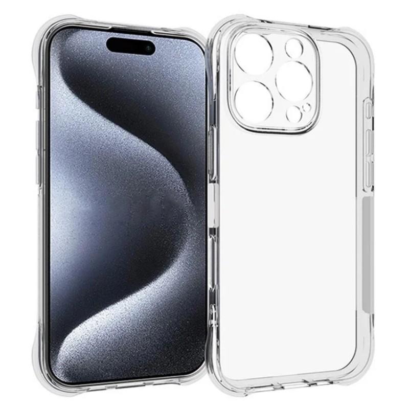 For iPhone 16 Pro Clear TPU Case WANLONFENG TM Series 2.0mm Phone Back Cover